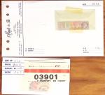 1860-1980 Selection of old-time auction lots on cards