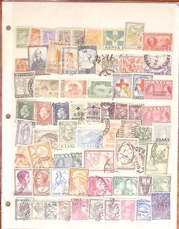 1860-1980 Selection of old-time auction lots on cards