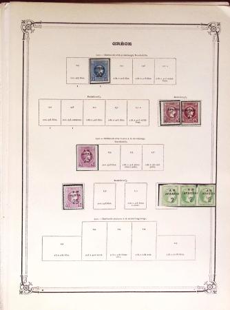 1860-1980 Selection of old-time auction lots on cards
