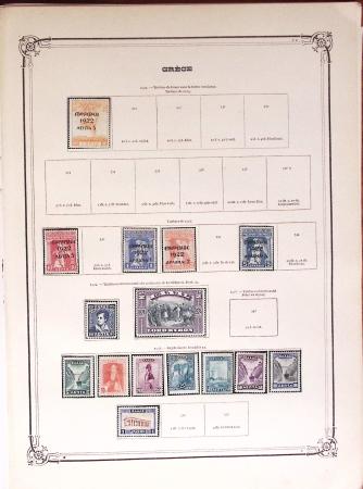 1860-1980 Selection of old-time auction lots on cards