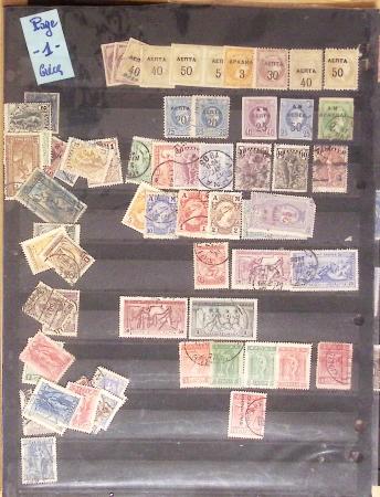 1860-1980 Selection of old-time auction lots on cards