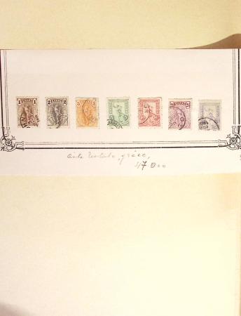 1860-1980 Selection of old-time auction lots on cards