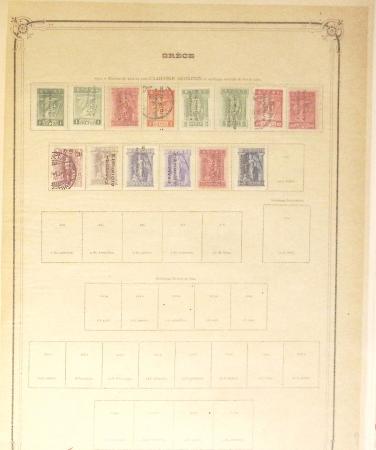 1860-1980 Selection of old-time auction lots on cards