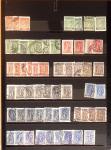 1860-1980 Selection of old-time auction lots on cards