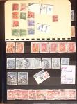 1860-1980 Selection of old-time auction lots on cards
