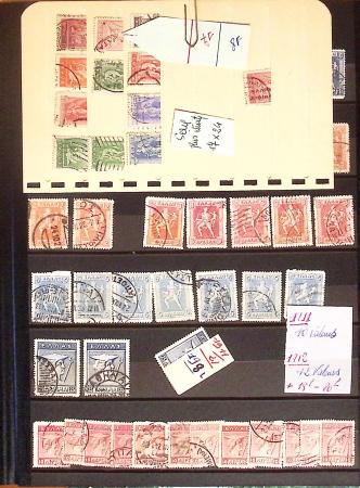 1860-1980 Selection of old-time auction lots on cards