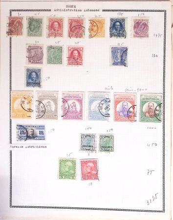 1860-1980 Selection of old-time auction lots on cards
