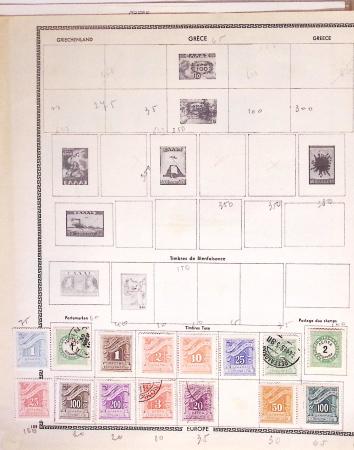 1860-1980 Selection of old-time auction lots on cards