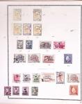 1860-1980 Selection of old-time auction lots on cards