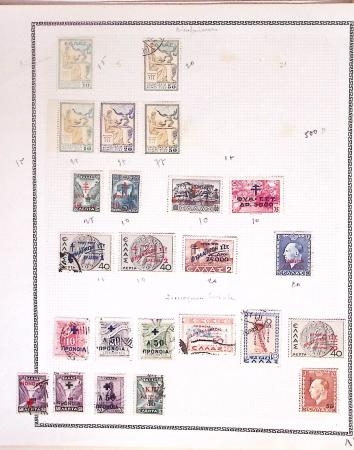 1860-1980 Selection of old-time auction lots on cards