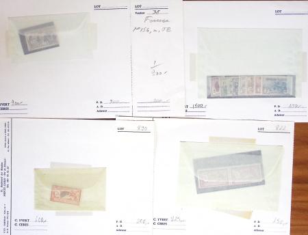 1849-1992, Lot de France monté sur des anciennes plaquettes