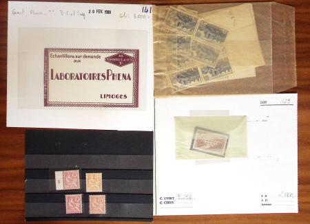 1849-1992, Lot de France monté sur des anciennes plaquettes