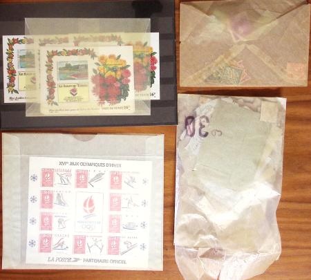 1849-1992, Lot de France monté sur des anciennes plaquettes