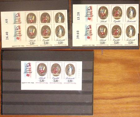 1849-1992, Lot de France monté sur des anciennes plaquettes