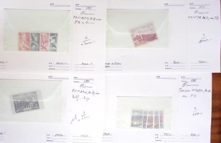 1849-1992, Lot de France monté sur des anciennes plaquettes