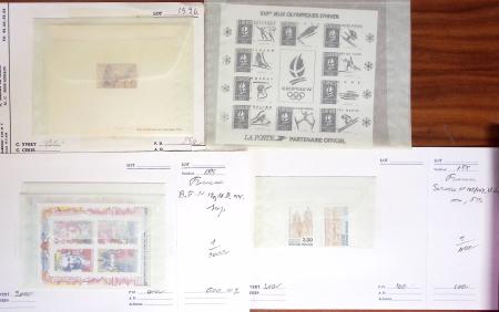 1849-1992, Lot de France monté sur des anciennes plaquettes