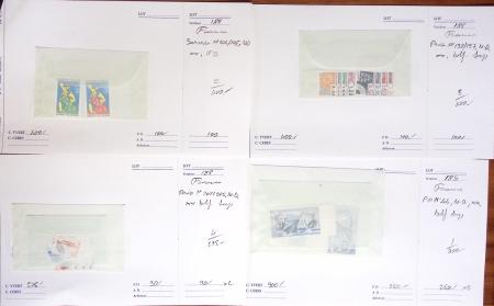 1849-1992, Lot de France monté sur des anciennes plaquettes