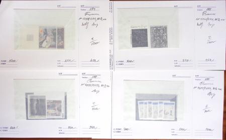 1849-1992, Lot de France monté sur des anciennes plaquettes