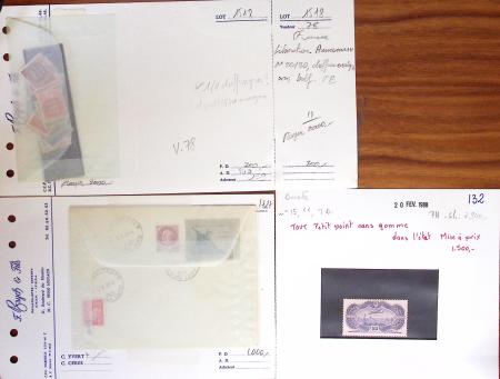 1849-1992, Lot de France monté sur des anciennes plaquettes