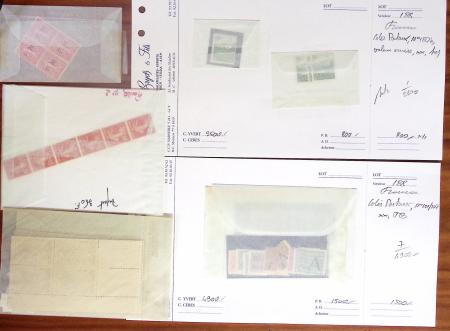 1849-1992, Lot de France monté sur des anciennes plaquettes
