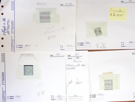1849-1992, Lot de France monté sur des anciennes plaquettes