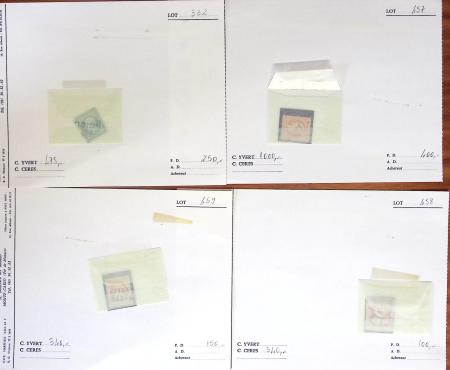 1849-1992, Lot de France monté sur des anciennes plaquettes