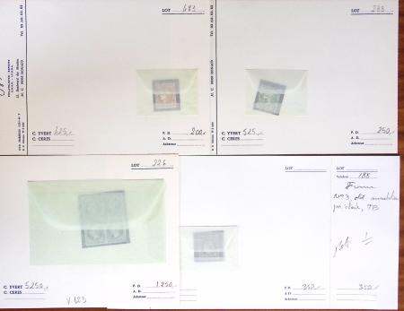 1849-1992, Lot de France monté sur des anciennes plaquettes