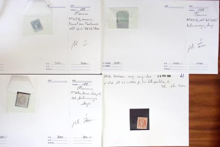 1849-1992, Lot de France monté sur des anciennes plaquettes