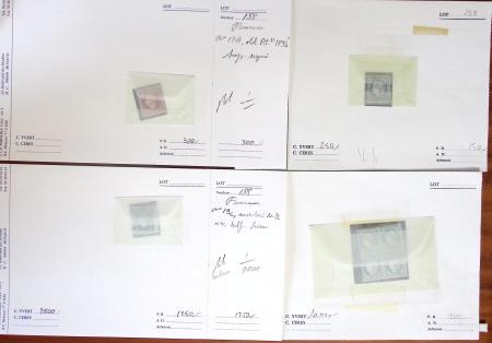 1849-1992, Lot de France monté sur des anciennes plaquettes