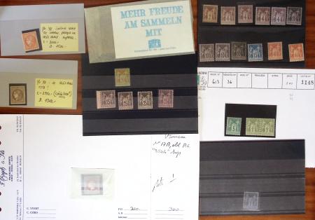 1849-1992, Lot de France monté sur des anciennes plaquettes