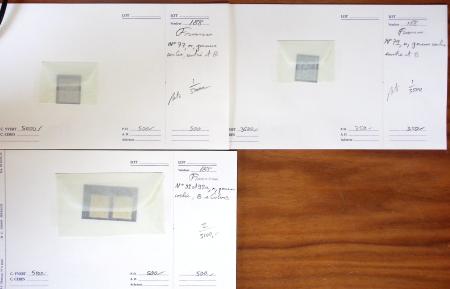 1849-1992, Lot de France monté sur des anciennes plaquettes