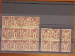 1896, Excellent stock de timbres de France de type