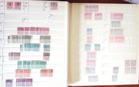 1880-1980 Fine mint and used stock in 15 large MOC stockbooks,