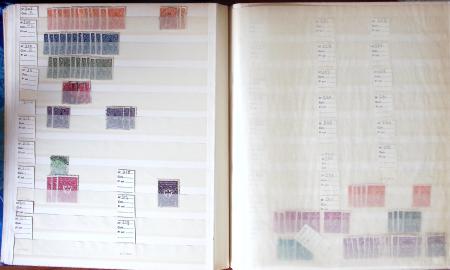 1880-1980 Fine mint and used stock in 15 large MOC stockbooks,