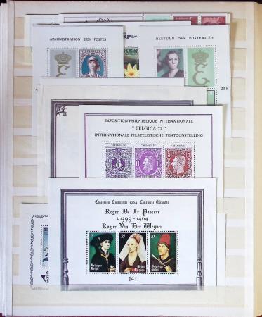 1880-1980 Fine mint and used stock in 15 large MOC stockbooks,