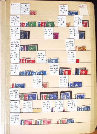 1841-1975, Solide stock d'Europe classé par numéros