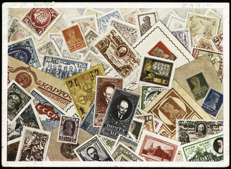 URSS PA 27A + PA 29A, non dentelés, OBL CAD "Par avion Zeppelin Leningrad" (25.7.31) sur lettre recommandée avec cachet rouge "Polarfahrt 1931" et CAD "brise-glace Malyguin arctique" (27.7.31) sur carte postale recomma