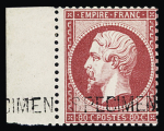 N°24d 80c rose surchargé "SPECIMEN", BdF, neuf avec