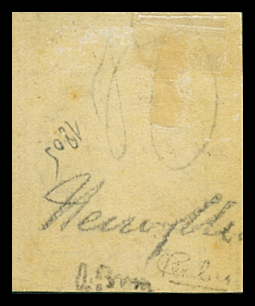 N°18 1f carmin, neuf *, TB, rare. Signé A.Brun, Calves