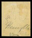 N°18 1f carmin, neuf *, TB, rare. Signé A.Brun, Calves
