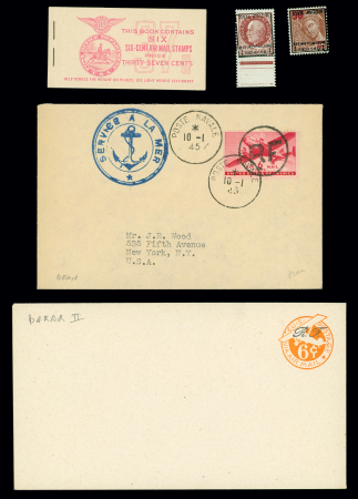 N°3 neuf ** signé Scheller. Plus une lettre AFF USA