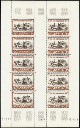 N°270a Journée du Timbre 1950 en feuille de dix, neuf