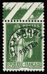 N°69 Non émis, Type Paix 30c vert, bdf, bien centré