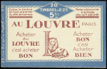 N°140-C13 Carnet LOUVRE de 20 timbres, neuf **, TTB,