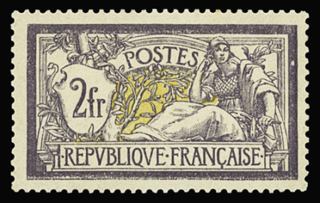 N°122 2f violet et jaune, bien centré, neuf **, TTB