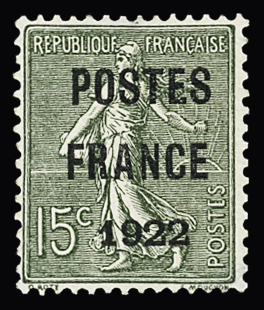 N°37 15c olive, neuf sans gomme, bien centré, TB. Signé