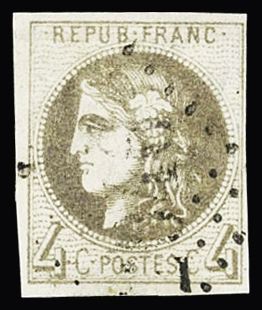 N°41B 4c gris obl. GC 2046 de Lille (Nord), TB