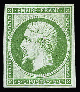 N°12 5c vert, neuf *, TB. Signé Calves