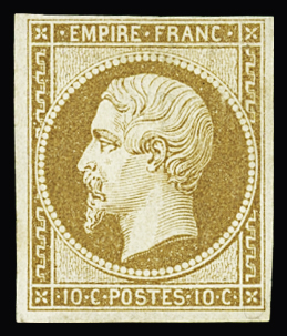 N°13B 10c brun-clair, neuf *, TB. Signé JF.Brun