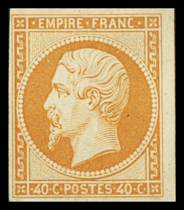 N°16 40c orange, neuf *, très frais, TTB. Cert. Calves